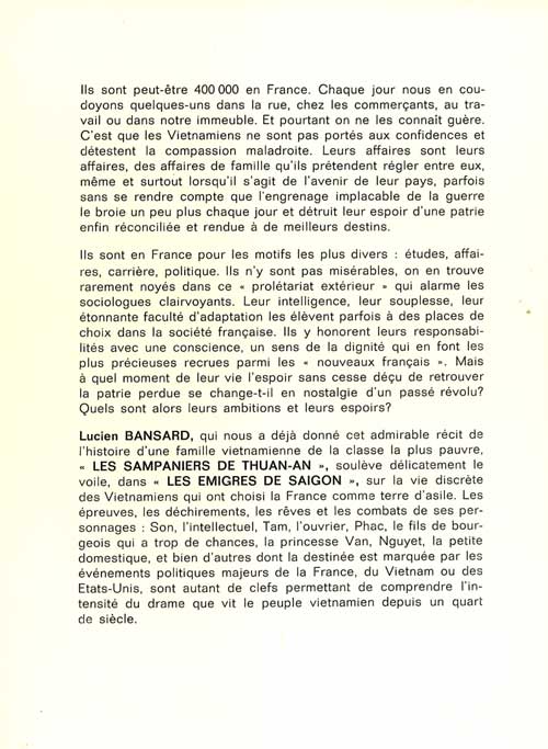 les émigrés de saigon